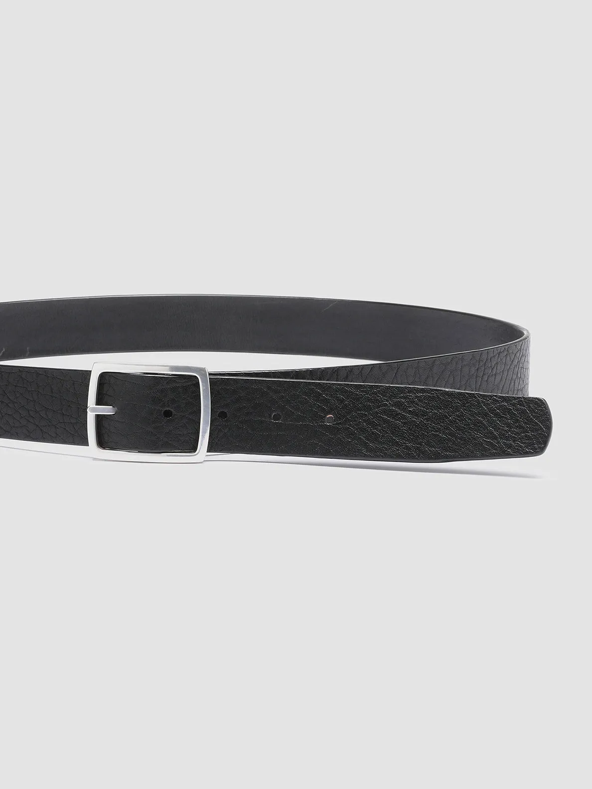OC STRIP 10 - Black Leather Belt,Men