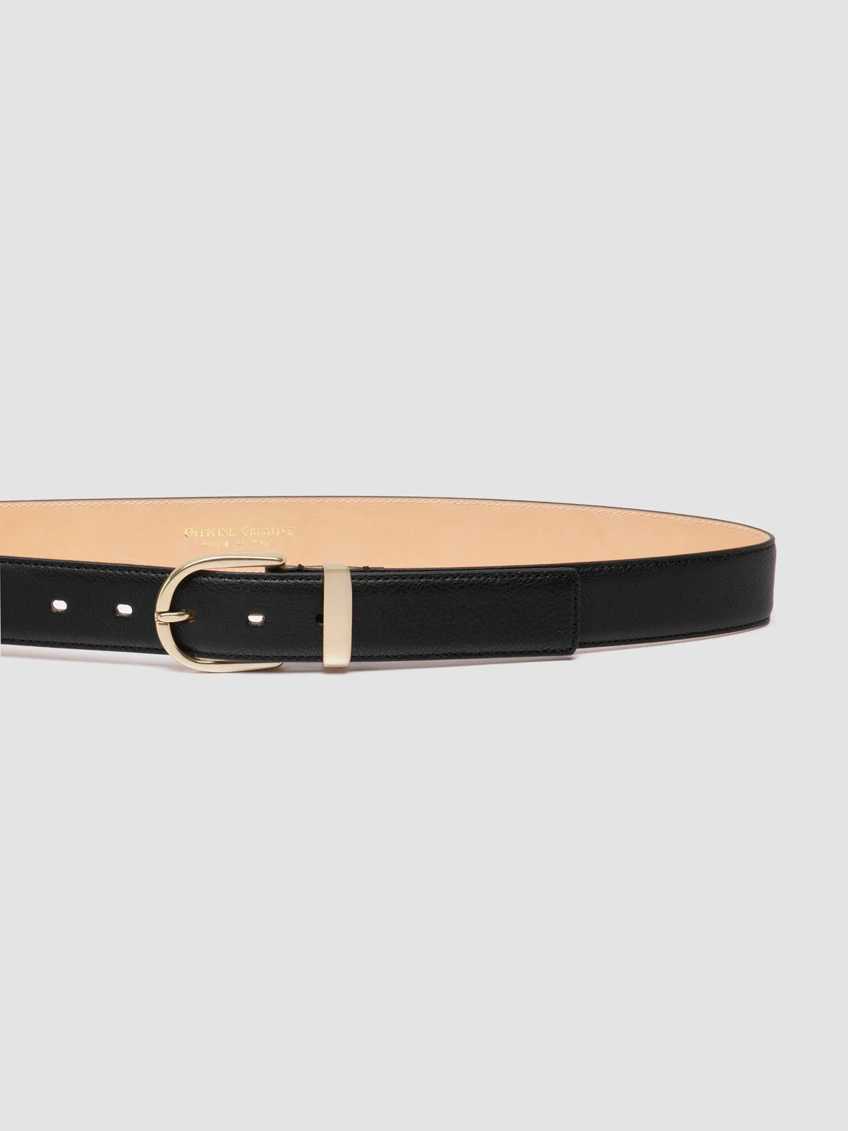 OC STRIP 100 - Black Leather Belt,Women
