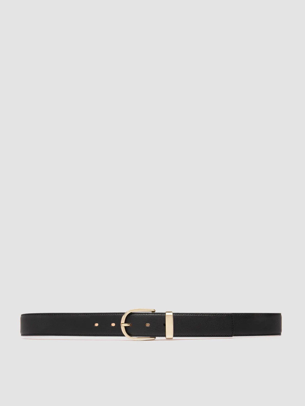 OC STRIP 100 - Black Leather Belt,Women