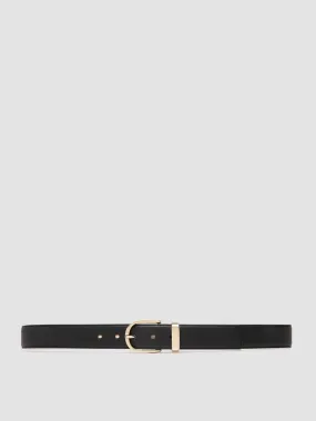 OC STRIP 100 - Black Leather Belt,Women