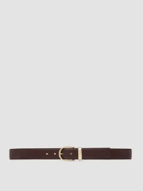 OC STRIP 100 - Brown Leather Belt,Women
