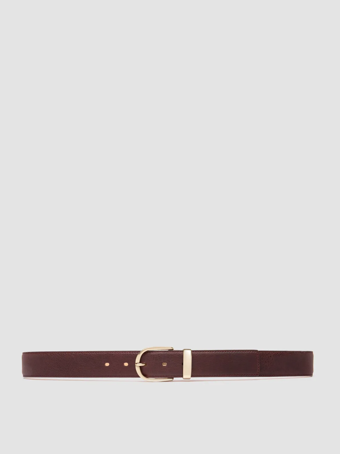 OC STRIP 100 - Burgundy Leather Belt,Women