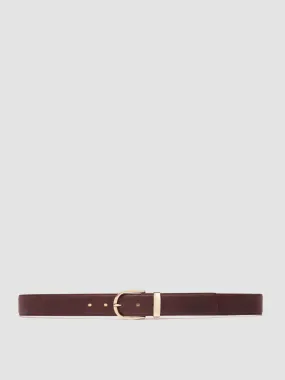OC STRIP 100 - Burgundy Leather Belt,Women