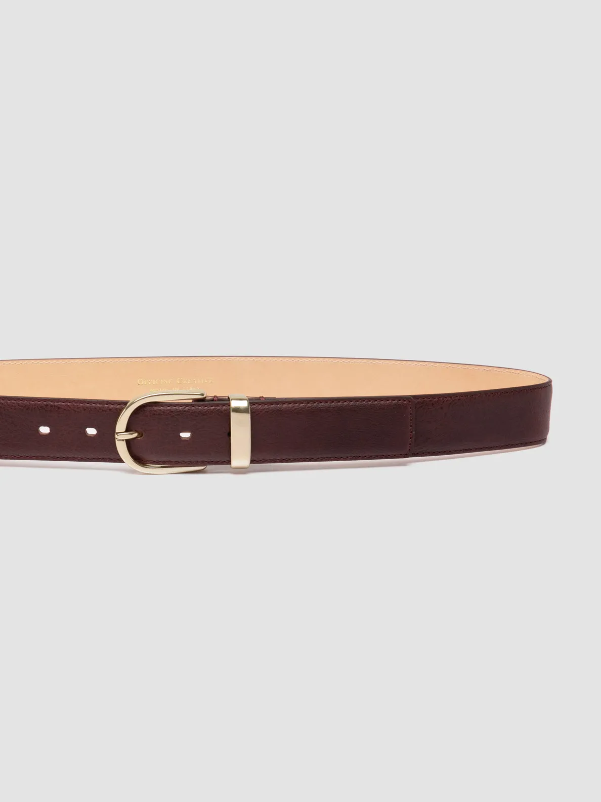 OC STRIP 100 - Burgundy Leather Belt,Women