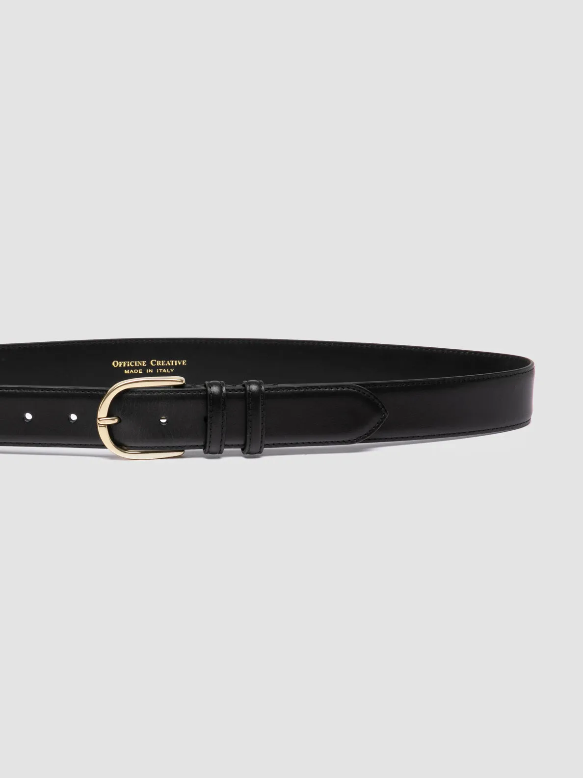 OC STRIP 105 - Black Leather Belt,Men