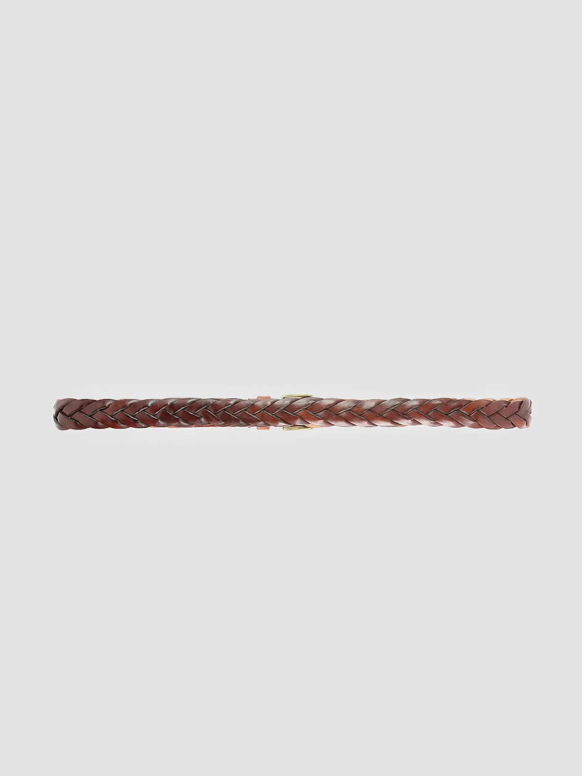 OC STRIP 20 - Brown Woven Leather Belt,Women