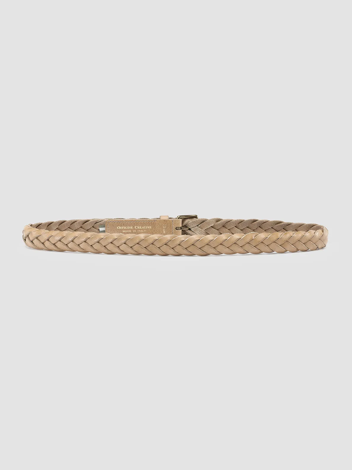 OC STRIP 20 - Brown Woven Leather Belt,Women
