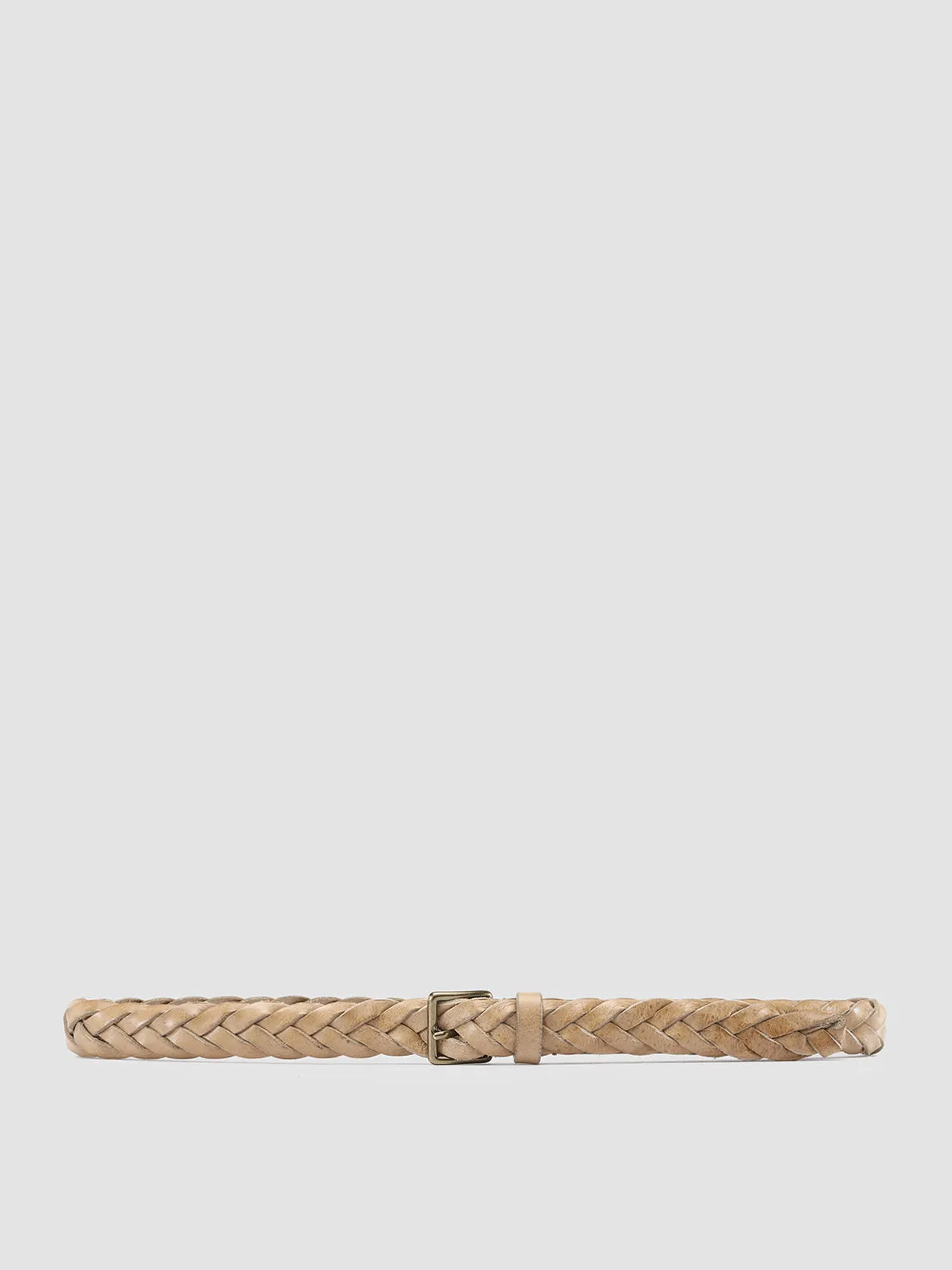 OC STRIP 20 - Brown Woven Leather Belt,Women