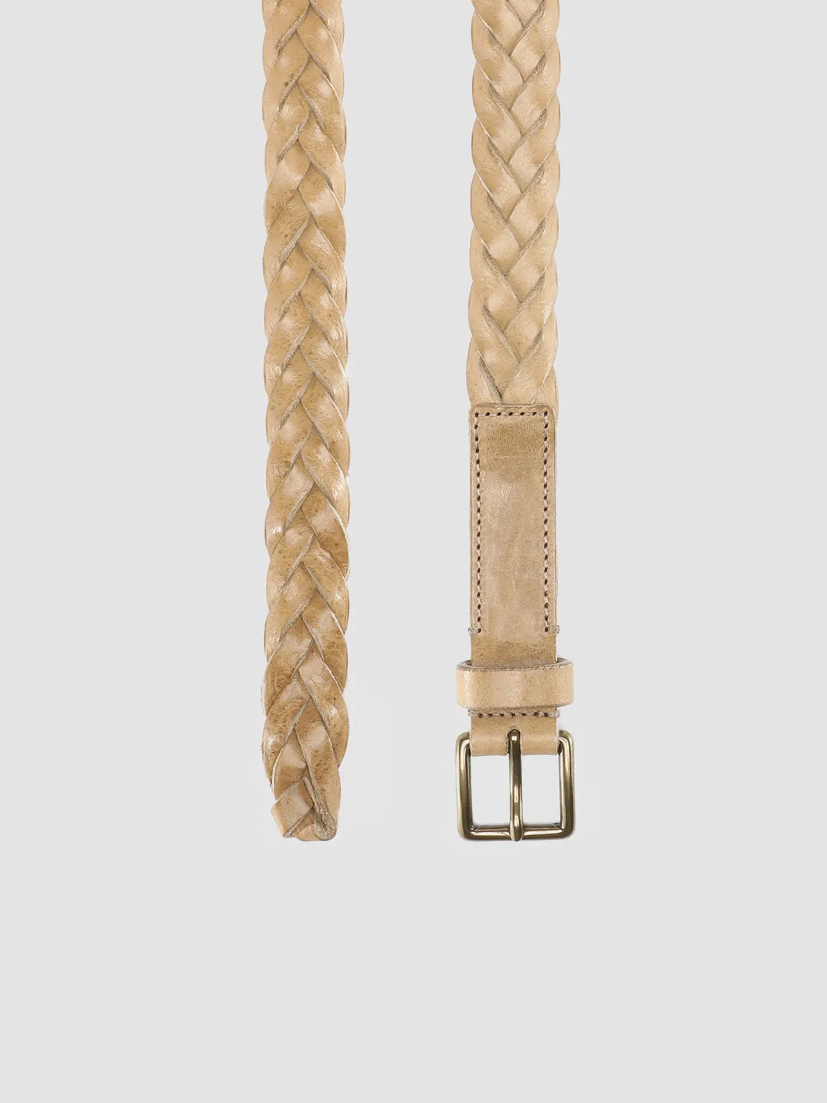 OC STRIP 20 - Brown Woven Leather Belt,Women