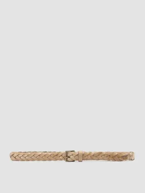 OC STRIP 20 - Brown Woven Leather Belt,Women