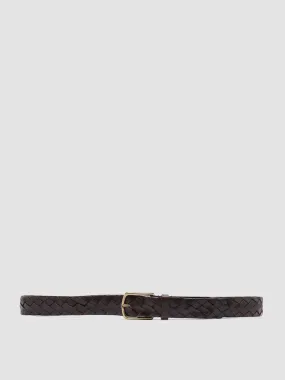 OC STRIP 21 - Brown Woven Leather Belt,Men
