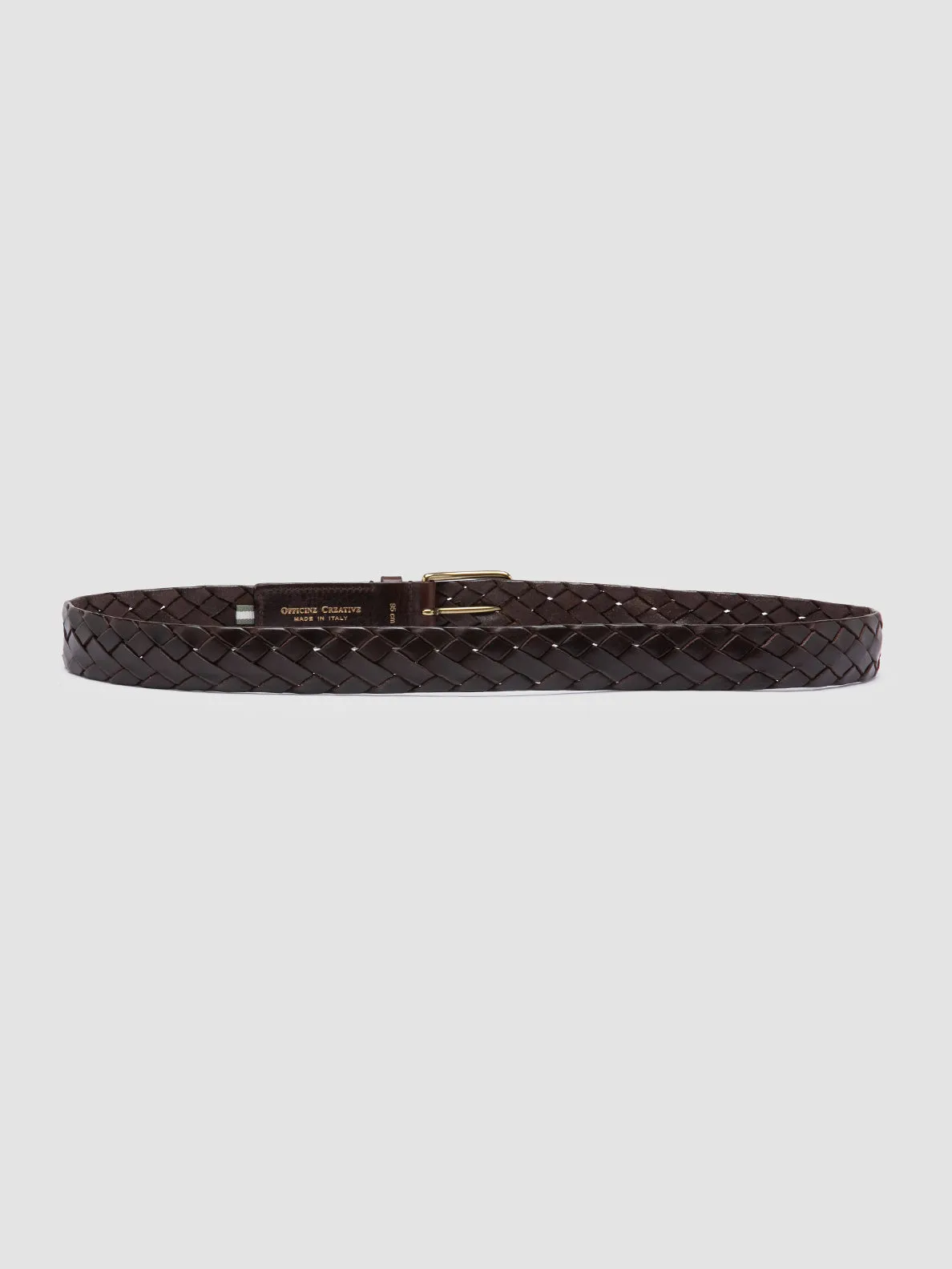 OC STRIP 21 - Brown Woven Leather Belt,Men
