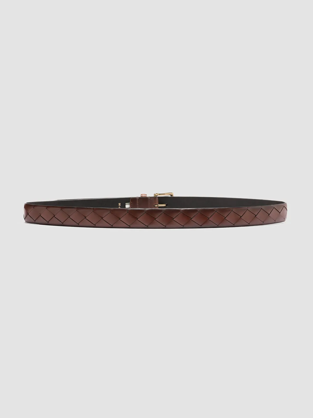 OC STRIP 29 - Brown Woven Leather Belt,Men