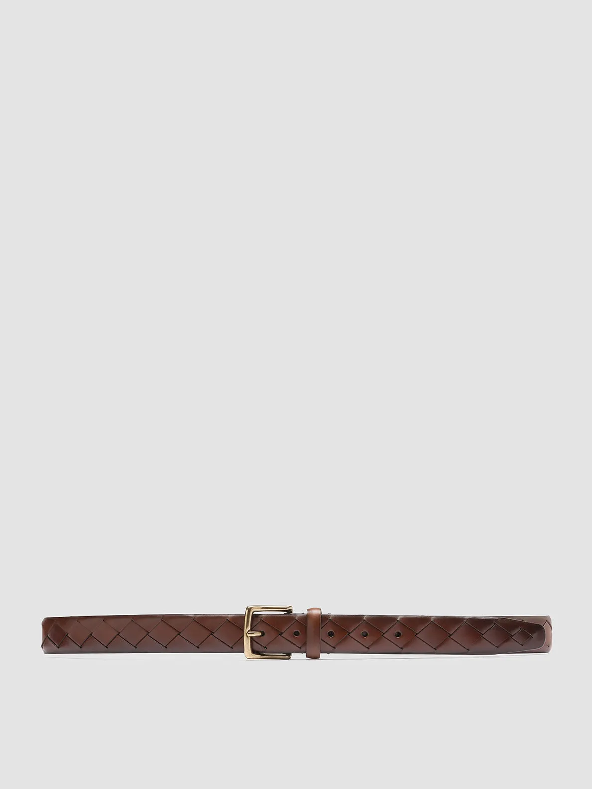 OC STRIP 29 - Brown Woven Leather Belt,Men