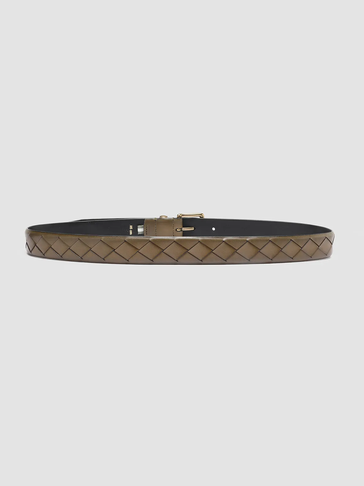 OC STRIP 29 - Green Woven Leather Belt,Men