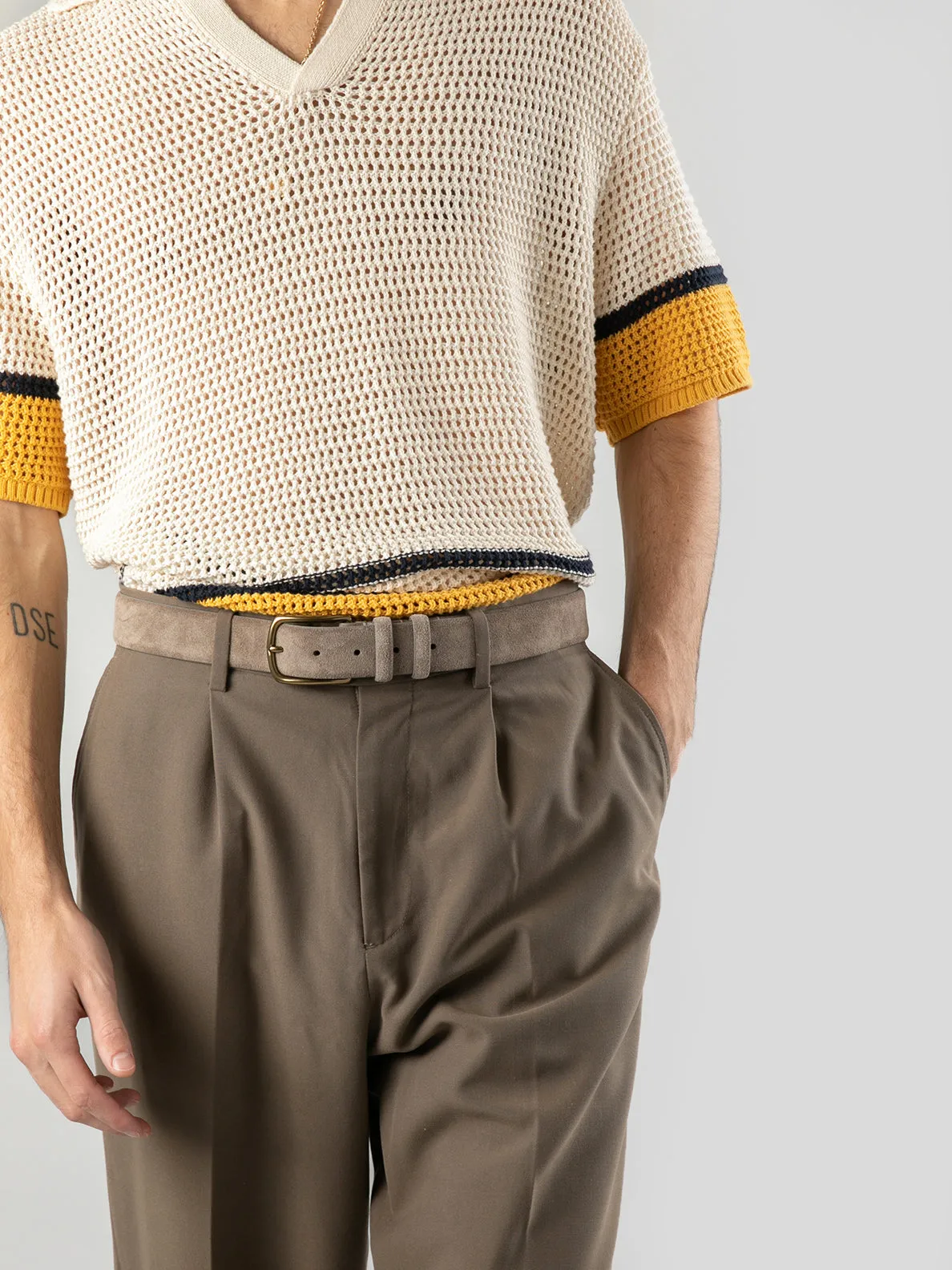 OC STRIP 33 - Brown Suede belt,Men