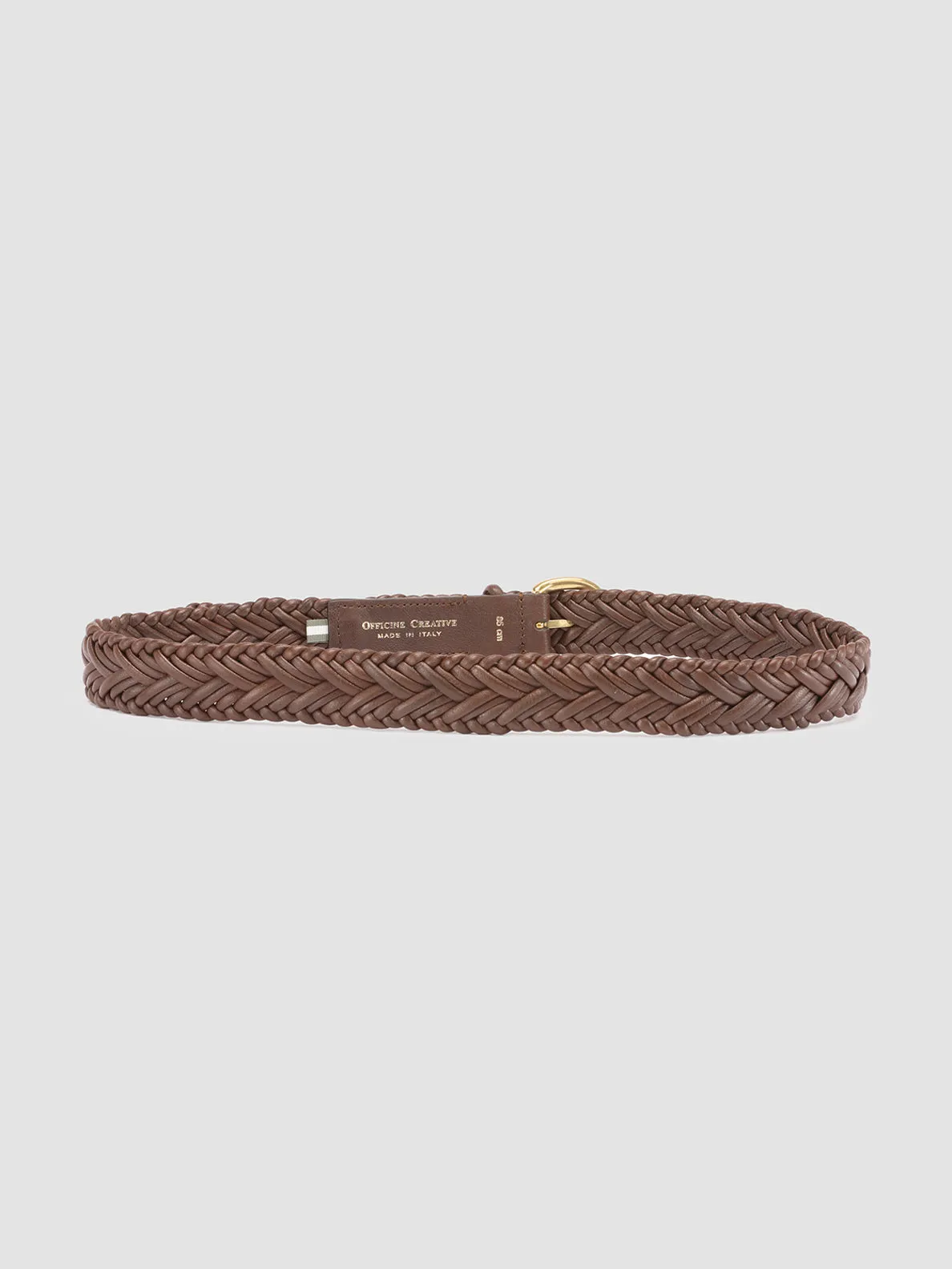 OC STRIP 36 - Brown Woven Leather Belt,Women