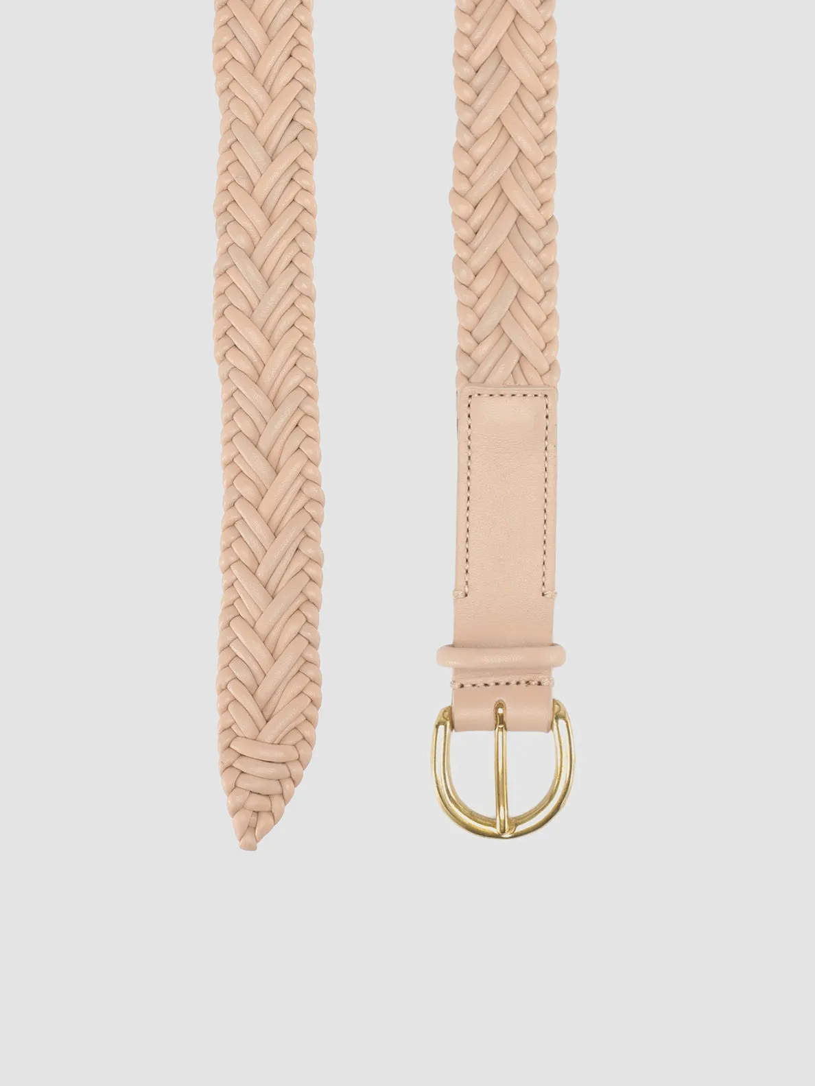 OC STRIP 36 - Ivory Woven Leather Belt,Women