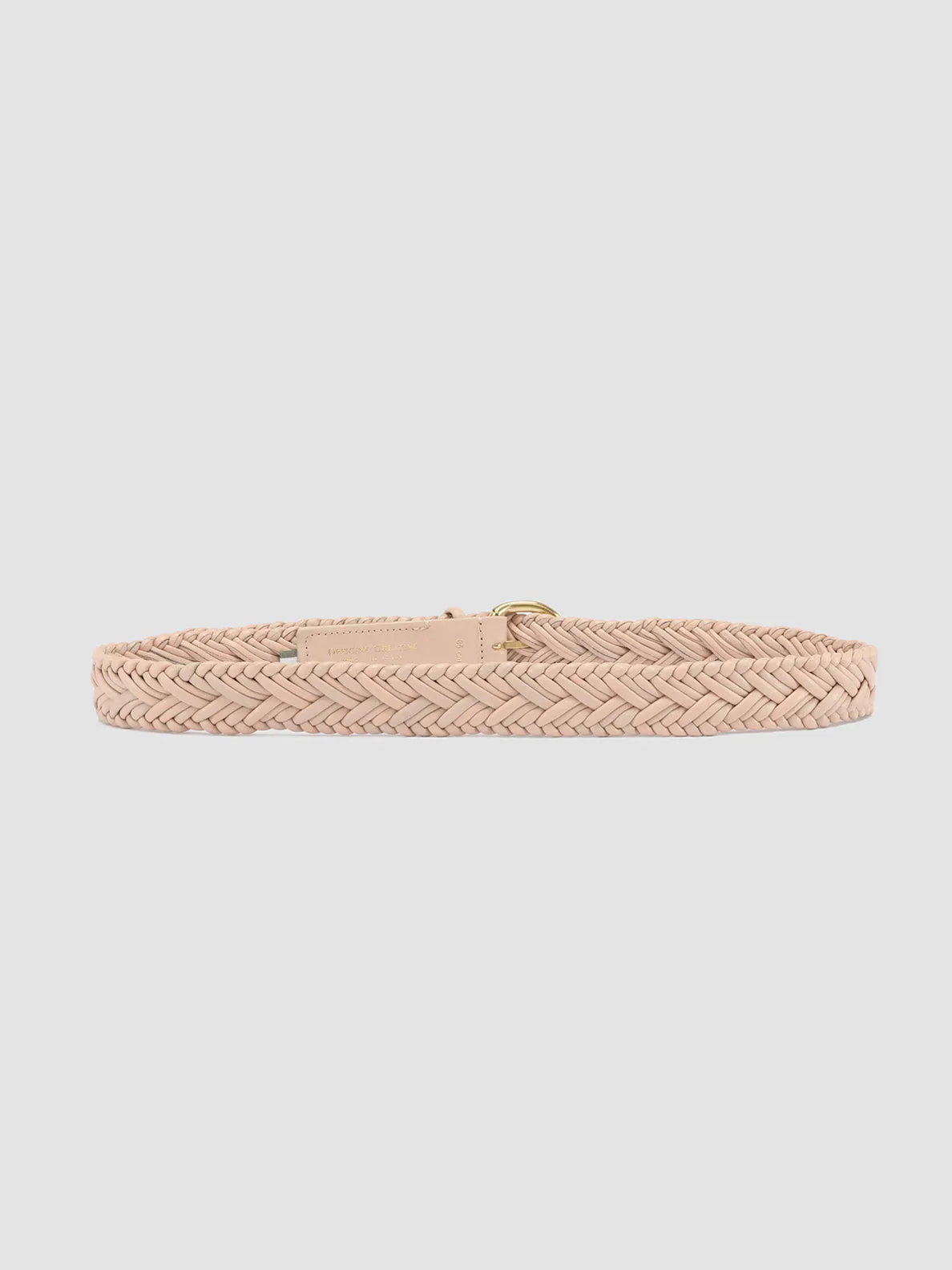 OC STRIP 36 - Ivory Woven Leather Belt,Women