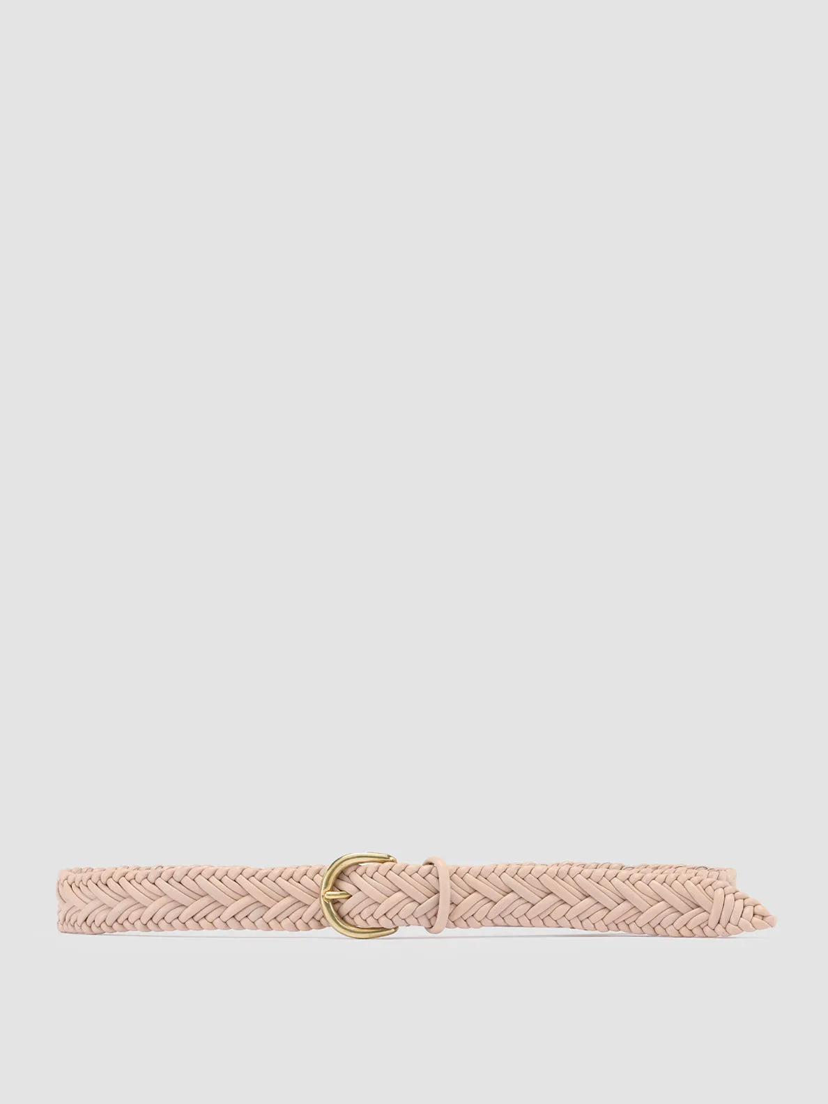 OC STRIP 36 - Ivory Woven Leather Belt,Women