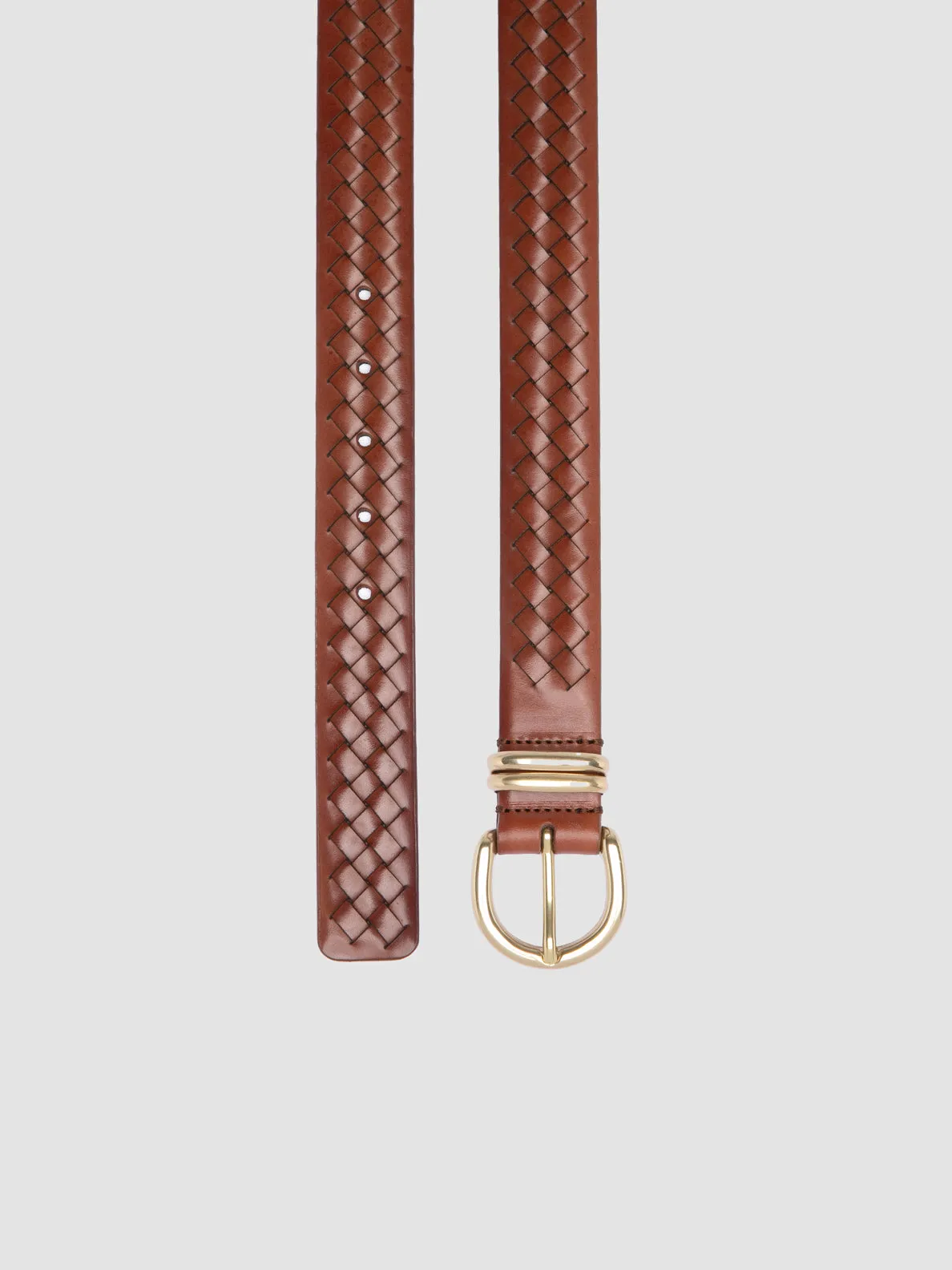 OC STRIP 46 - Brown Leather Belt,Women