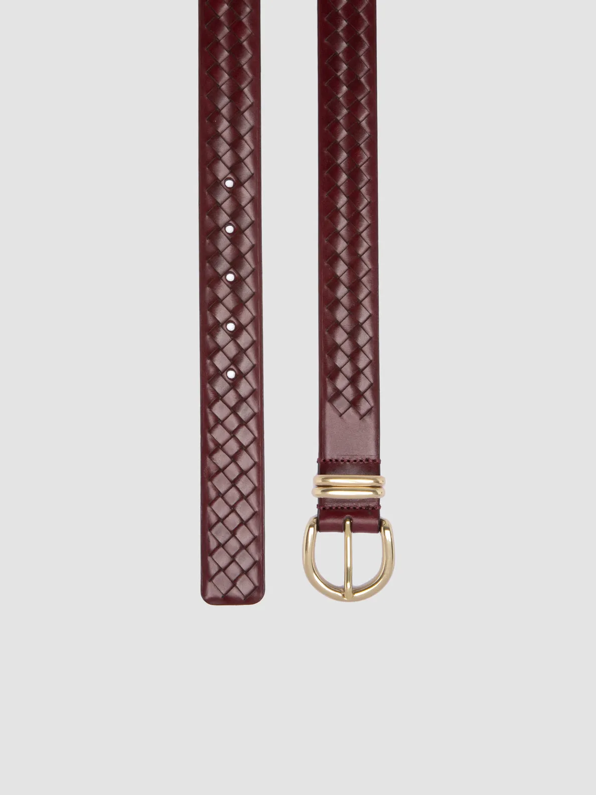 OC STRIP 46 - Burgundy Leather Belt,Women