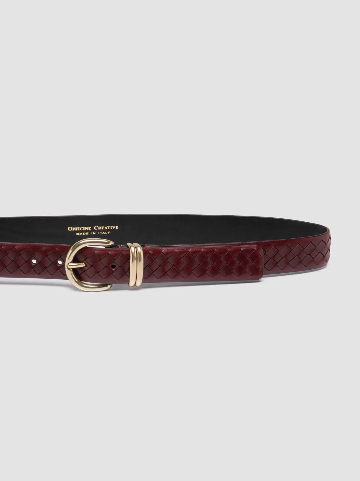 OC STRIP 46 - Burgundy Leather Belt,Women
