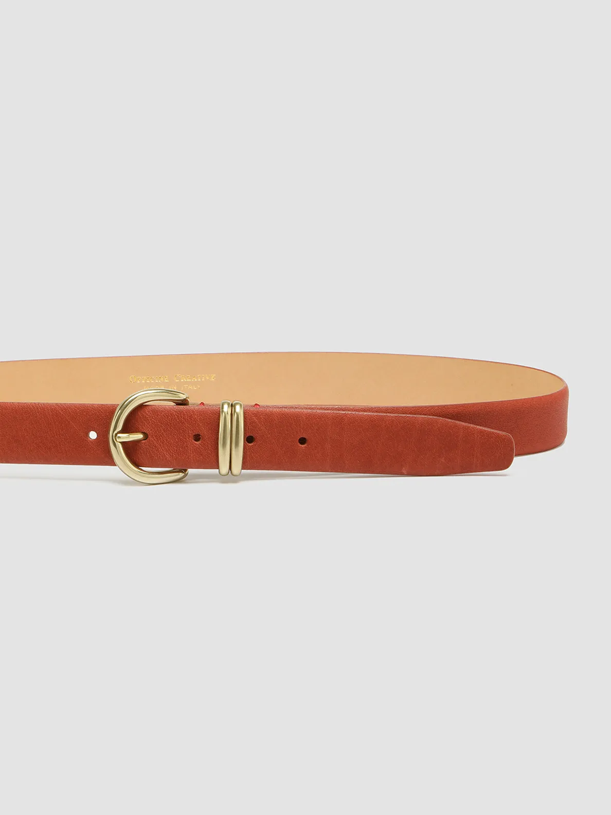 OC STRIP 46 - Red Leather Belt,Women