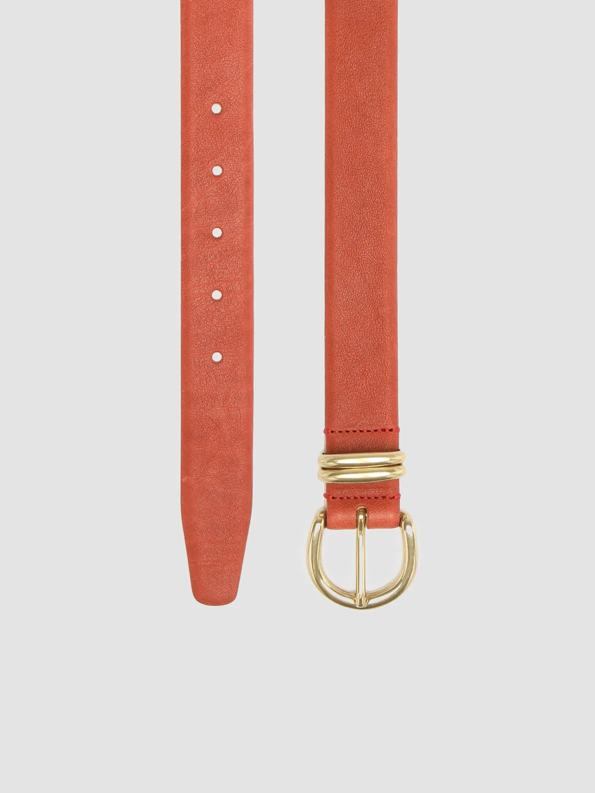 OC STRIP 46 - Red Leather Belt,Women