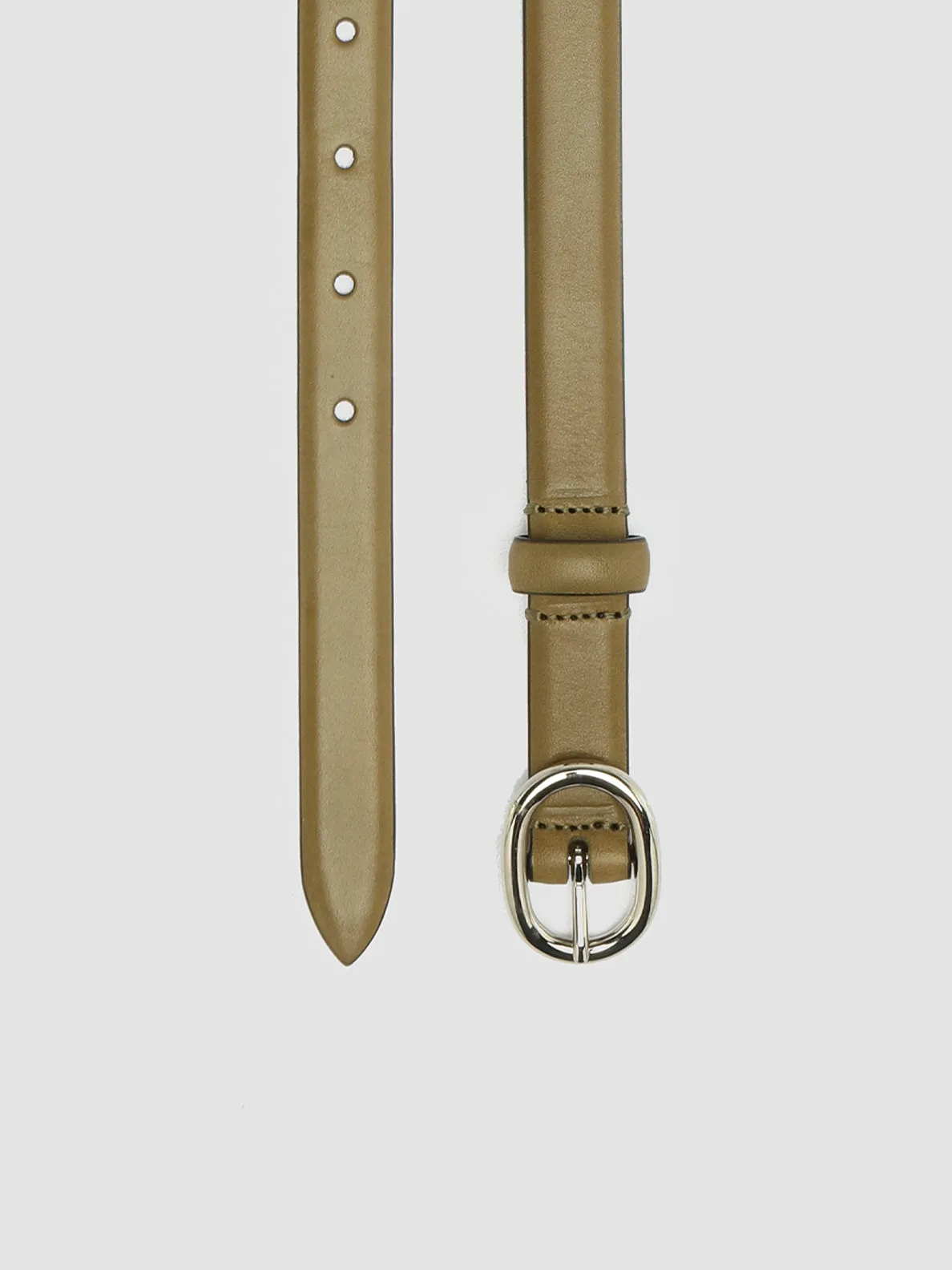 OC STRIP 56 - Green Leather Belt,Women