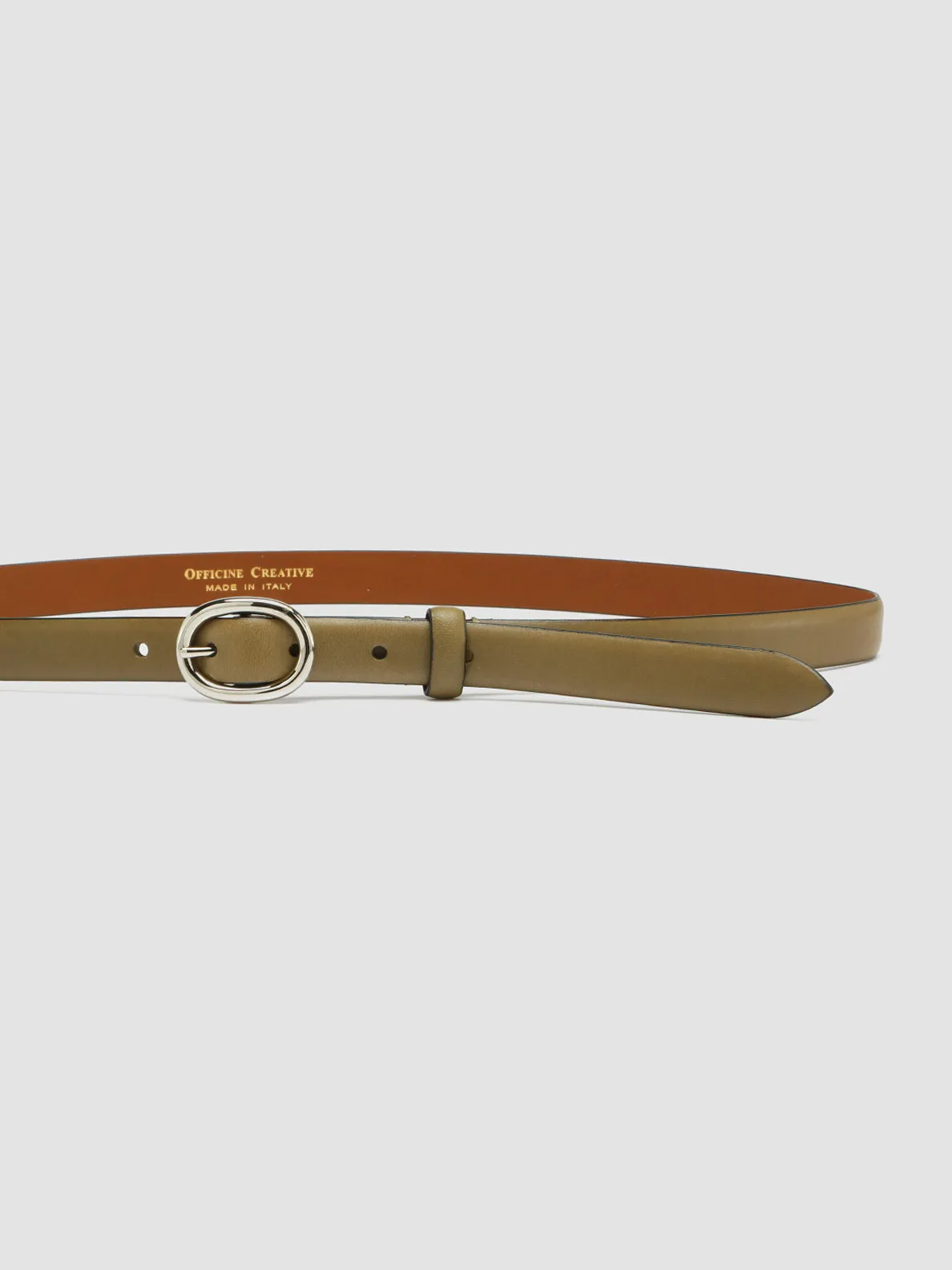 OC STRIP 56 - Green Leather Belt,Women