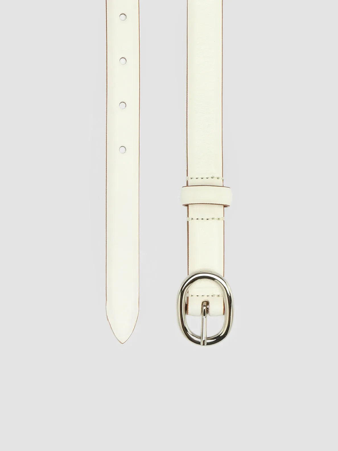 OC STRIP 56 - White Leather Belt,Women