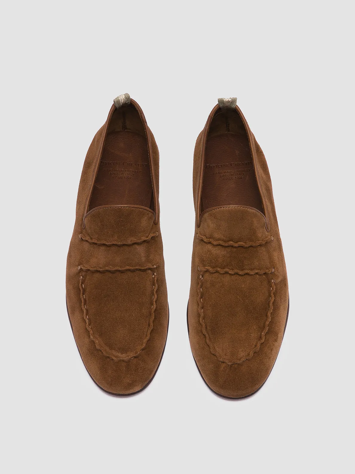 OLIVER 001 - Brown Suede Venetian Loafers,Men