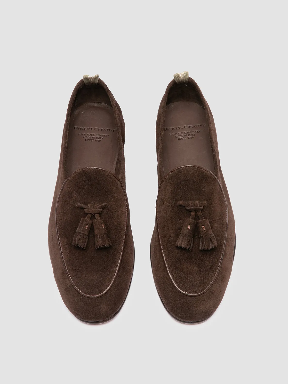OLIVER 003 - Brown Suede Tassel Loafers,Men