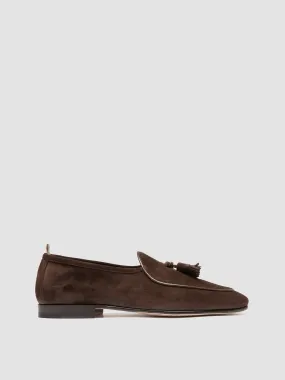 OLIVER 003 - Brown Suede Tassel Loafers,Men