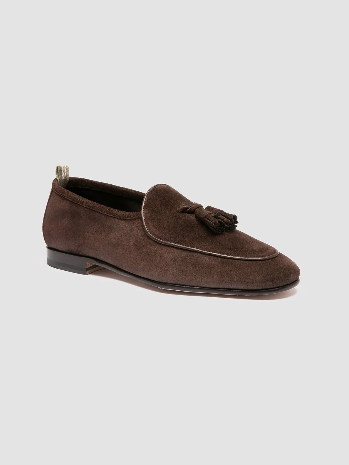 OLIVER 003 - Brown Suede Tassel Loafers,Men