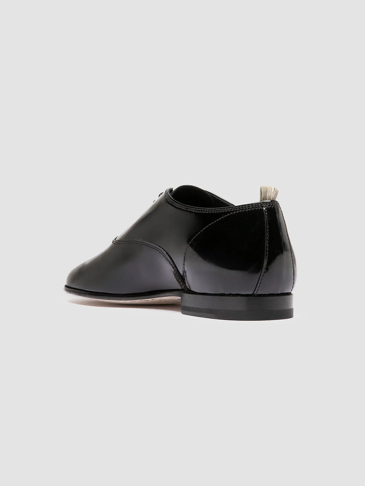 OLIVER 005 - Black Leather Oxford Shoes,Men Derby Shoes