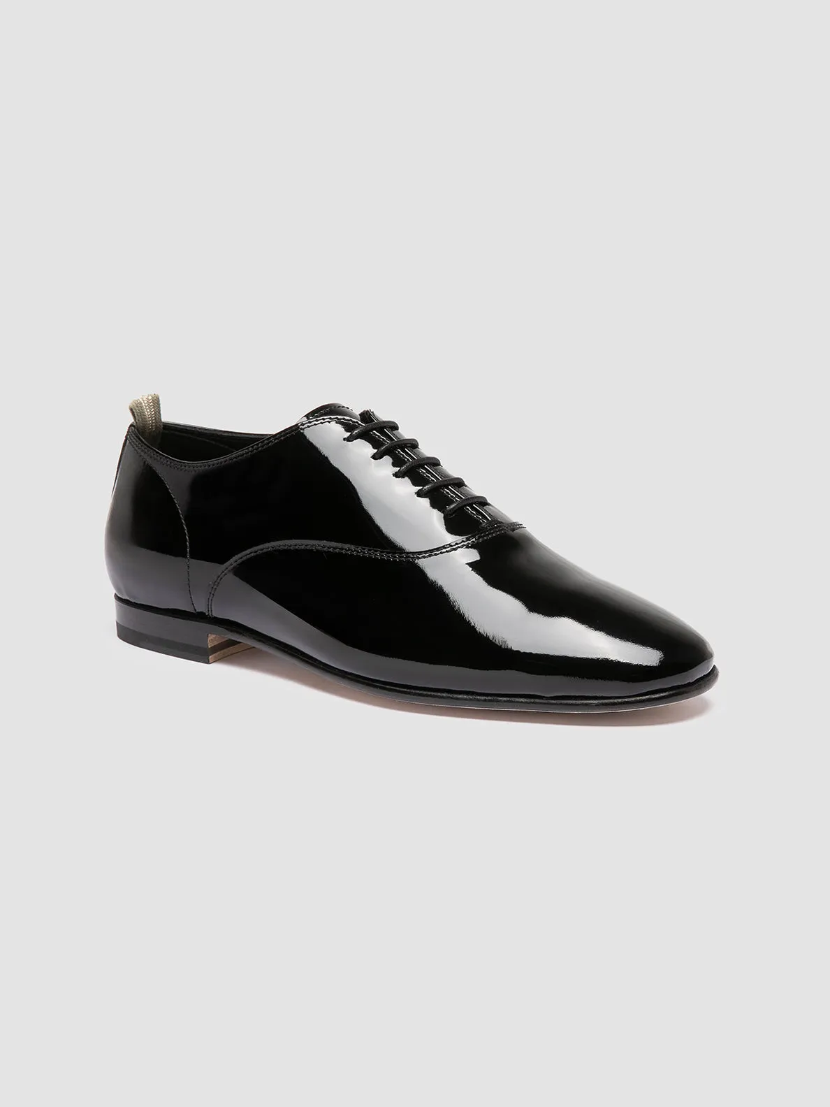 OLIVER 005 - Black Leather Oxford Shoes,Men Derby Shoes