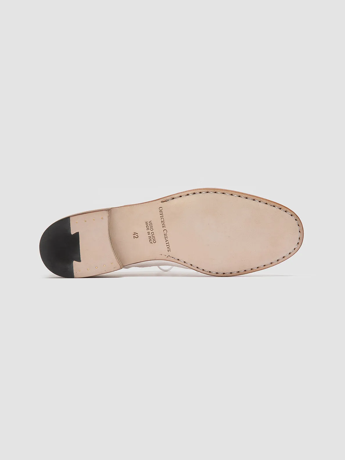 OLIVER 005 - White Leather Oxford Shoes,Men Derby Shoes