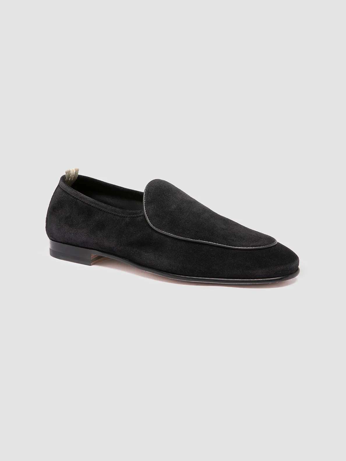 OLIVER 006 - Black Suede Venetian Loafers,Men