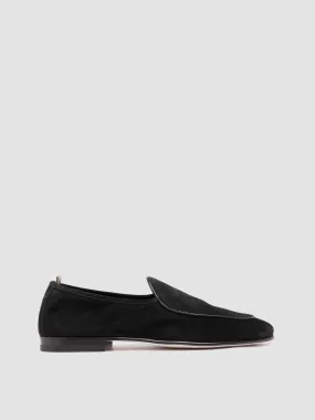 OLIVER 006 - Black Suede Venetian Loafers,Men