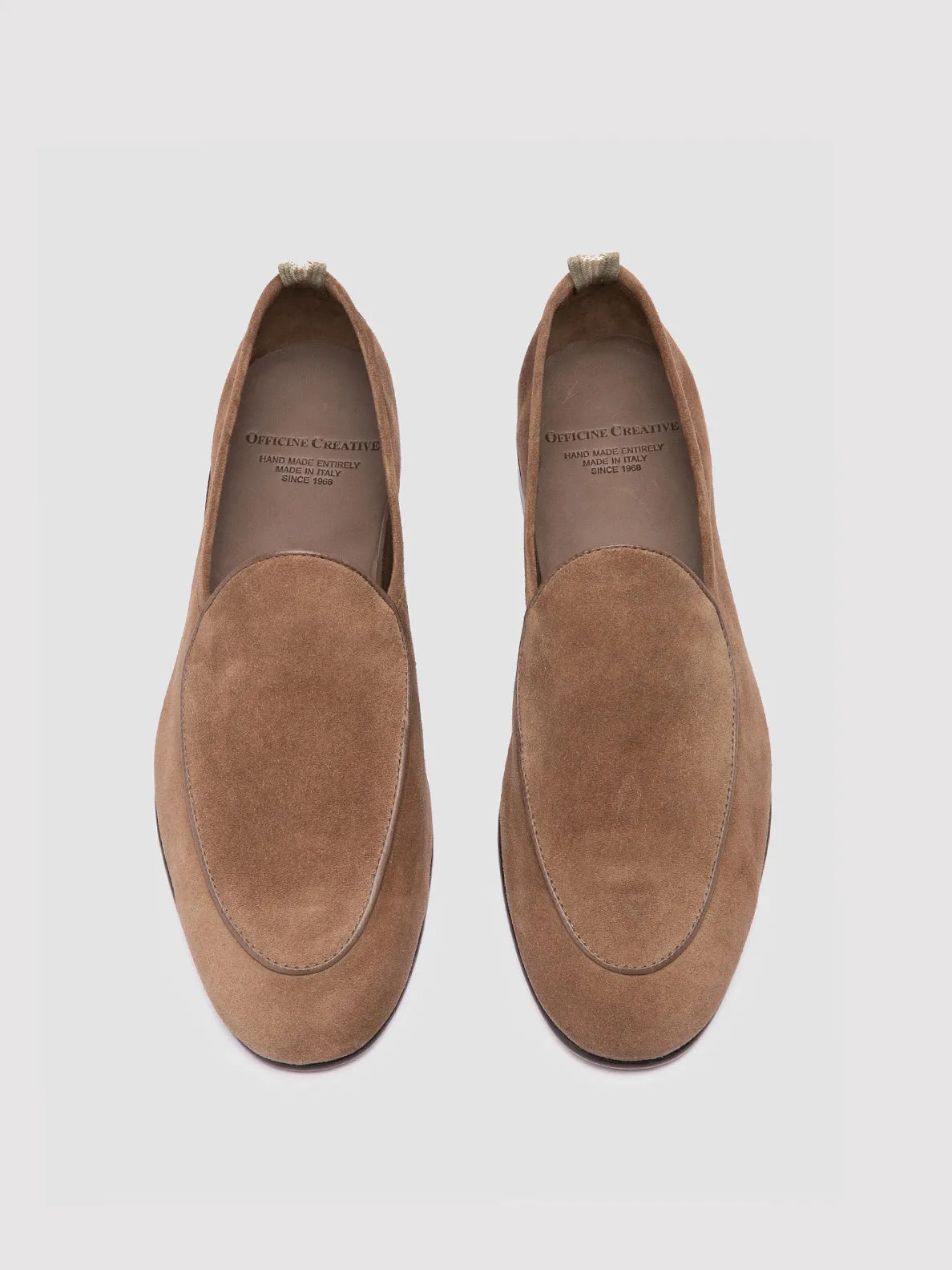 OLIVER 006 - Taupe Suede Venetian Loafers,Men