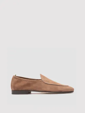 OLIVER 006 - Taupe Suede Venetian Loafers,Men