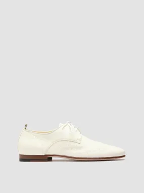 OLIVER 007 - White Leather Derby Shoes,Men Derby Shoes