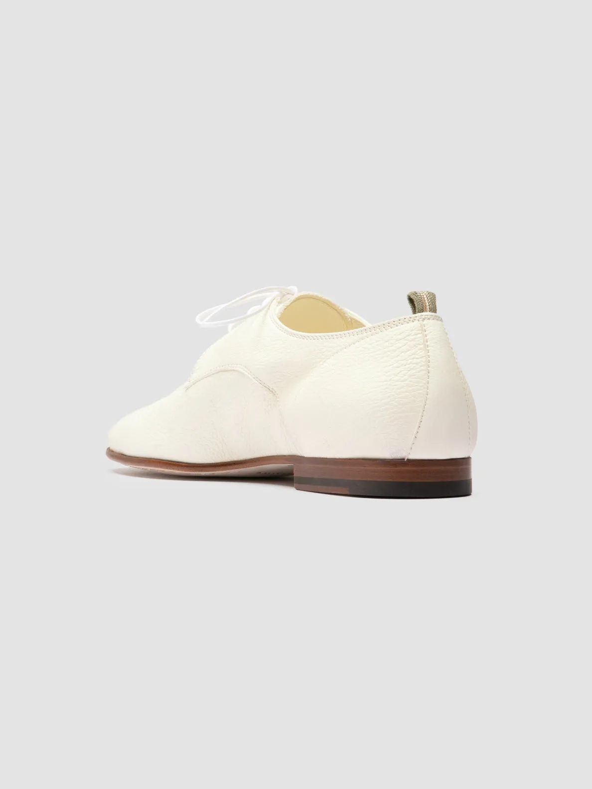 OLIVER 007 - White Leather Derby Shoes,Men Derby Shoes