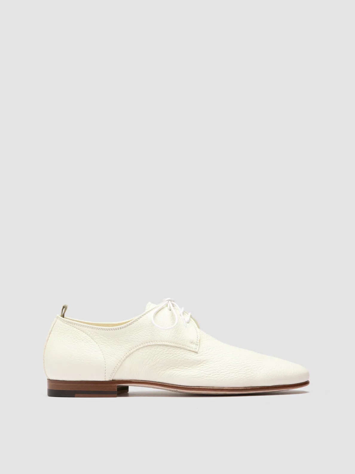 OLIVER 007 - White Leather Derby Shoes,Men Derby Shoes