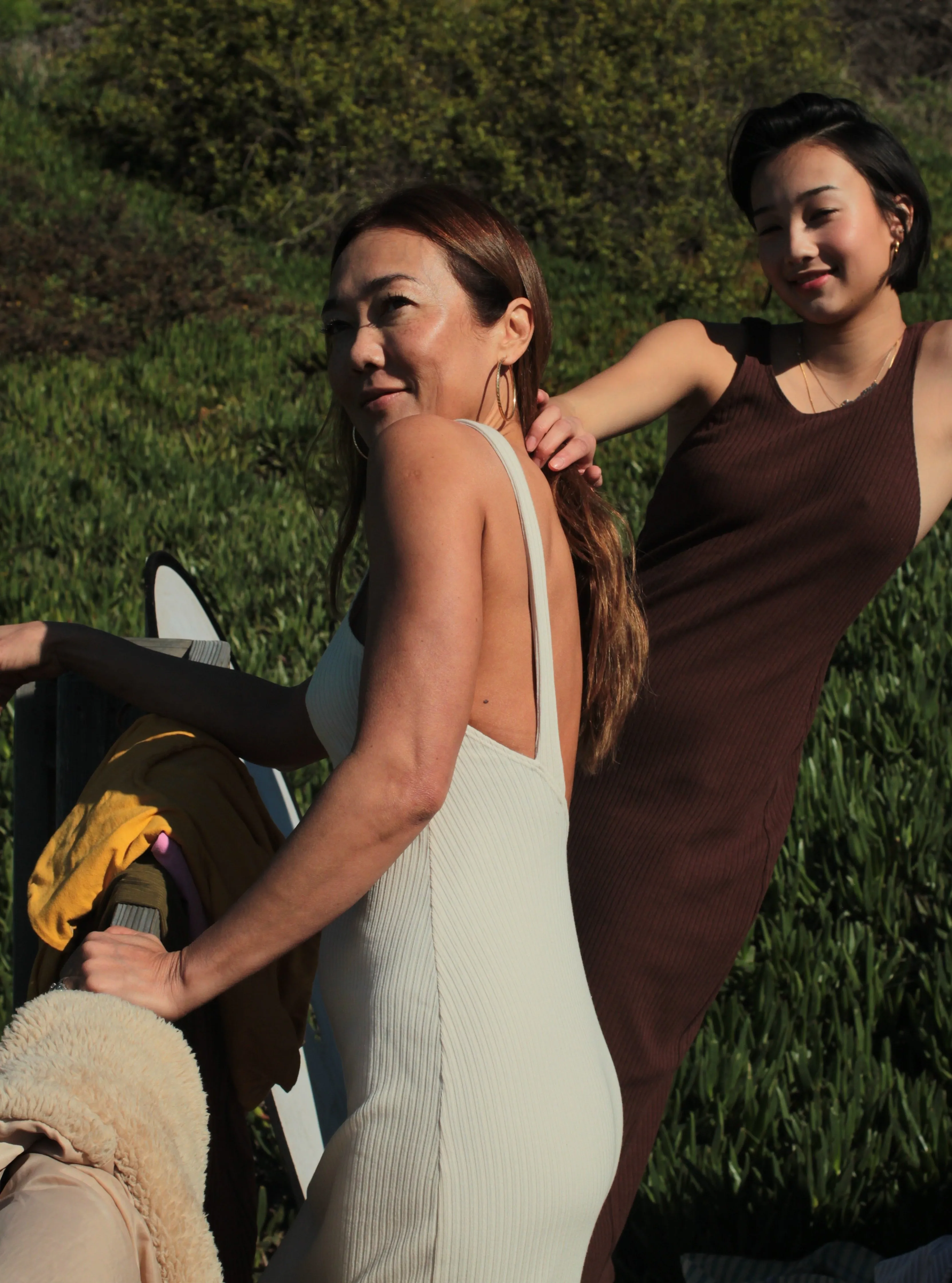 Open Back Dress - Brown,Women Dresses