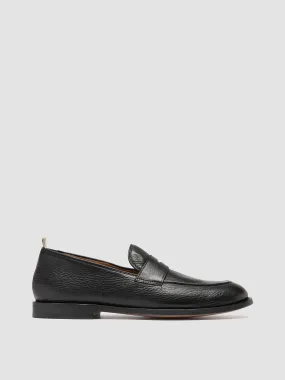 OPERA 001 - Black Leather Penny Loafers,Men