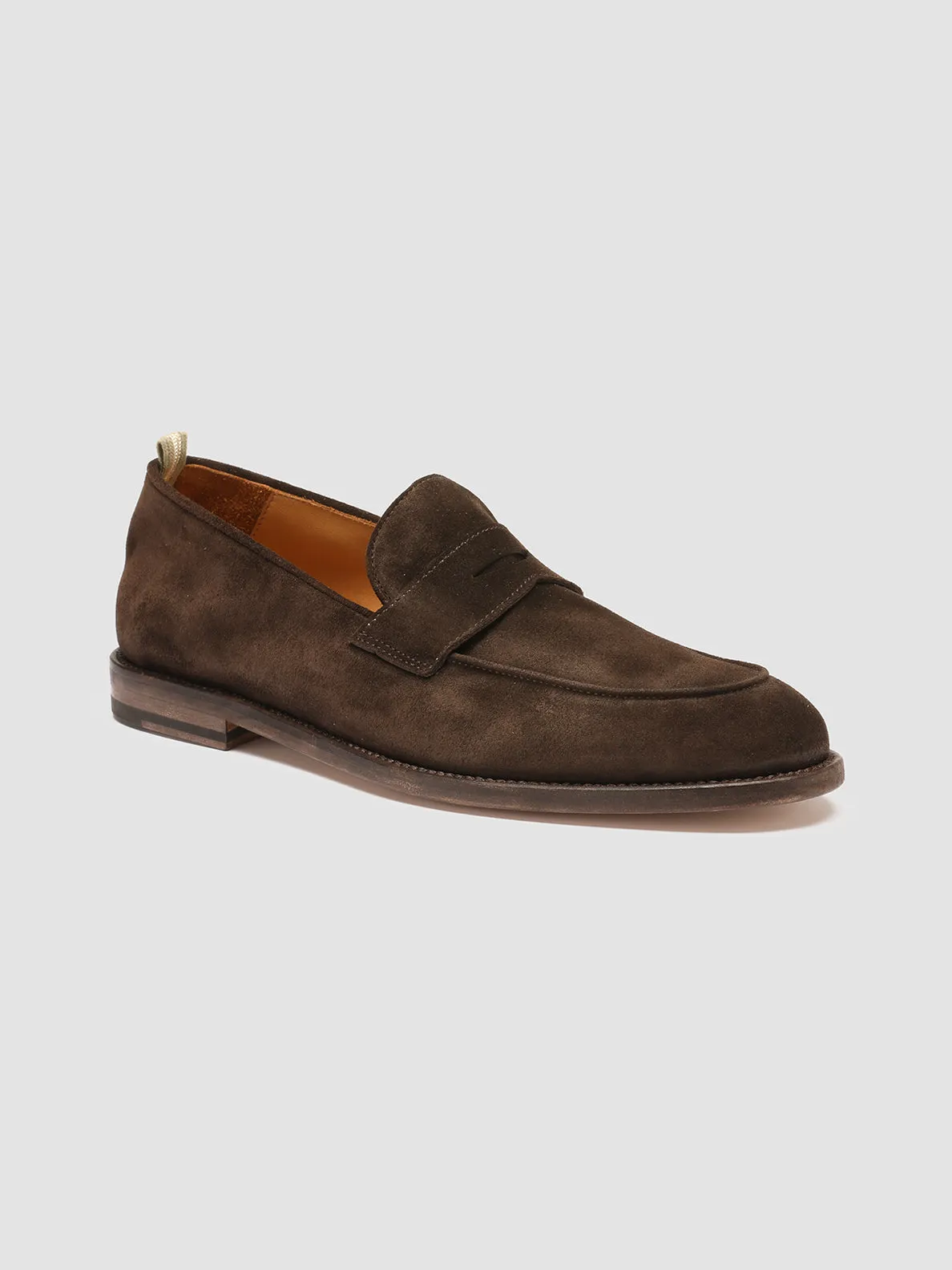 OPERA 001 - Brown Suede Penny Loafers,Men