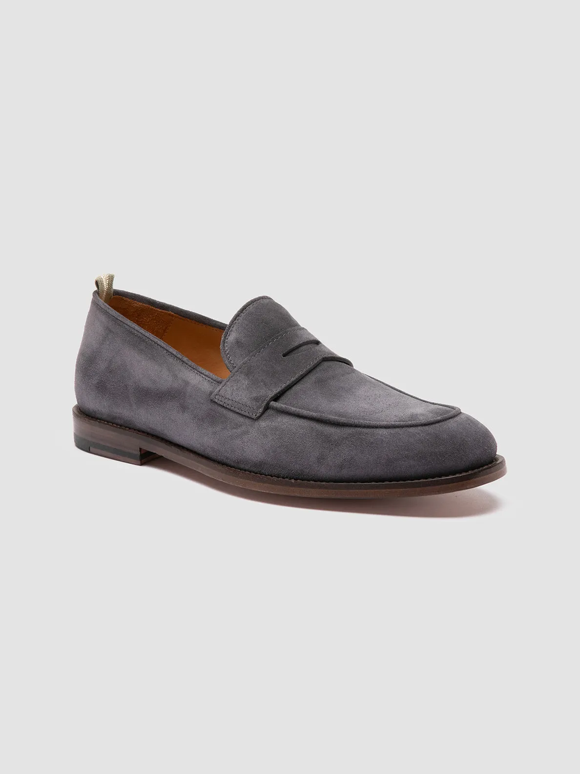 OPERA 001 - Grey Suede Penny Loafers,Men